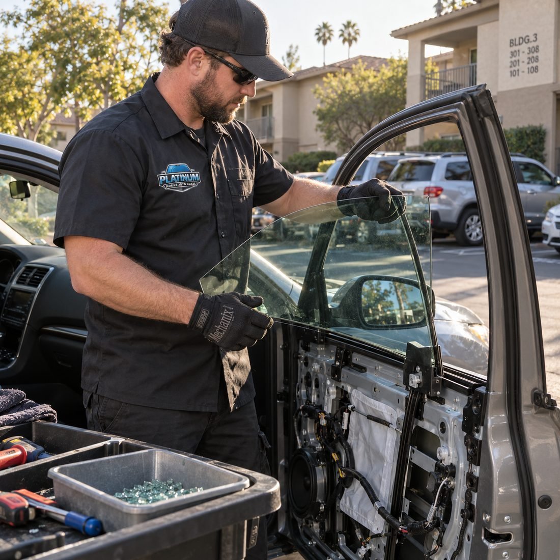 Car Window Replacement by Platinum Mobile Auto Glass in Carlsbad, CA