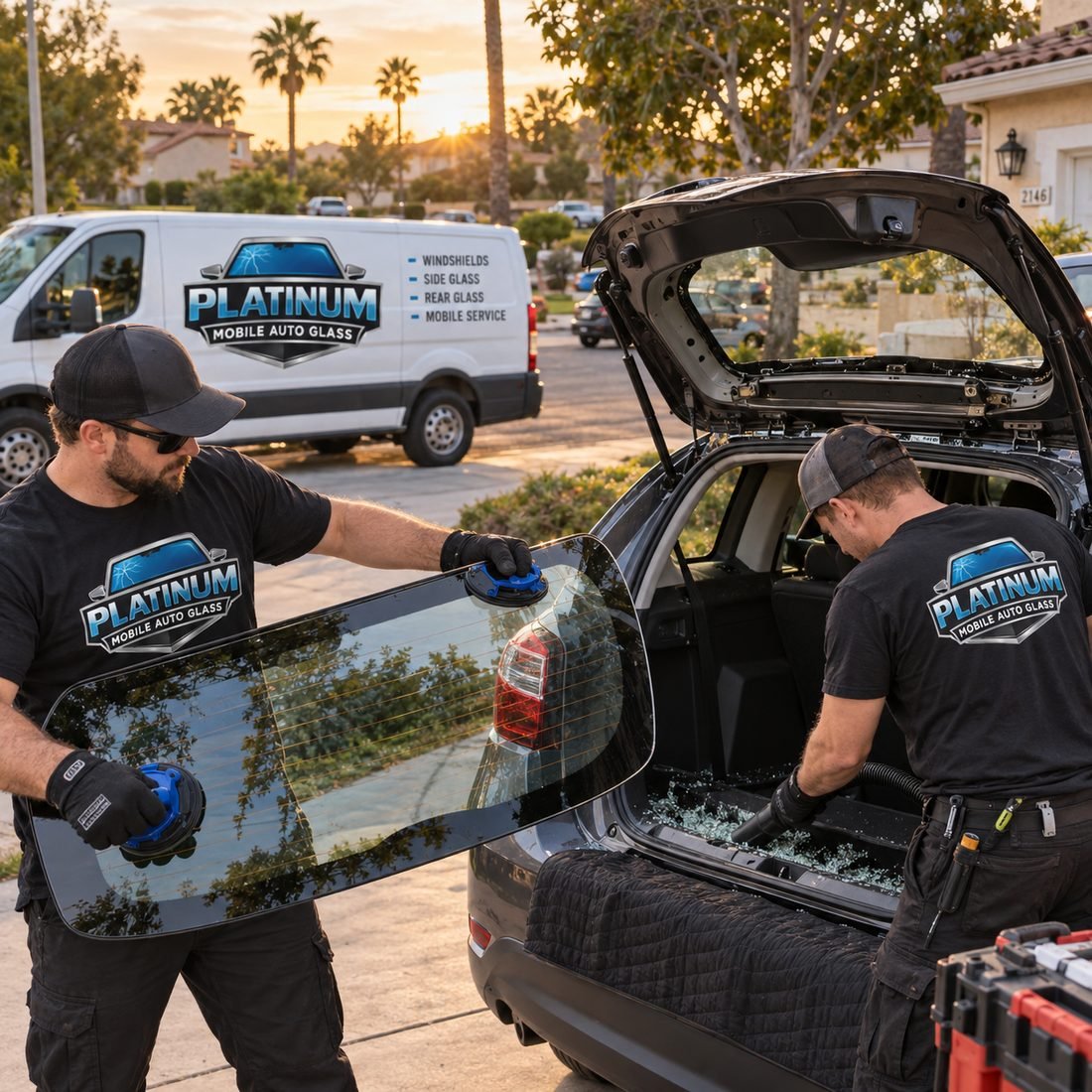 Rear Glass Replacement by Platinum Mobile Auto Glass in Carlsbad, CA